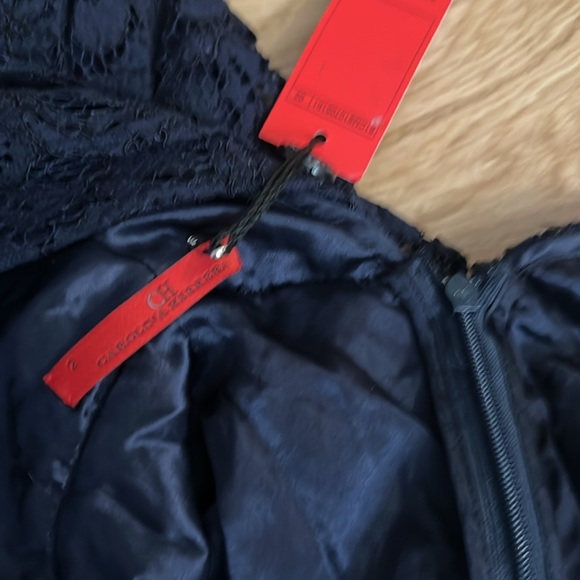 NWT CH by Carolina Herrera navy lace maxi dress - Picture 11 of 14